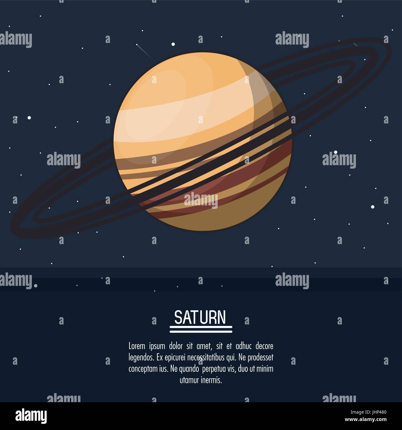 Bunte Poster Mit Planet Saturn Stock Vektorgrafik Alamy