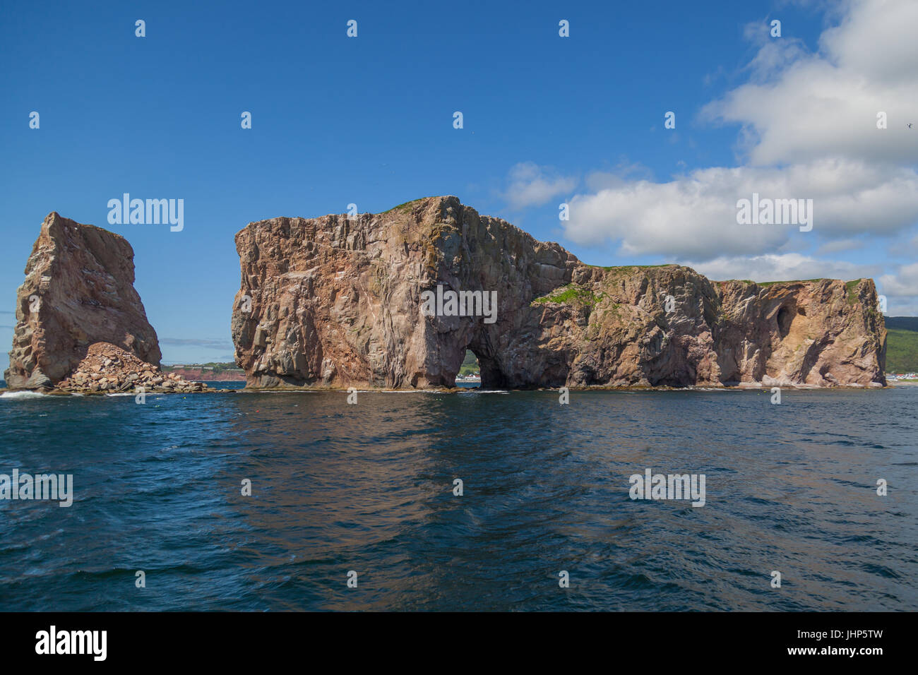 Perce Rock, Perce, Gaspe Halbinsel, Quebec, Kanada Stockfoto