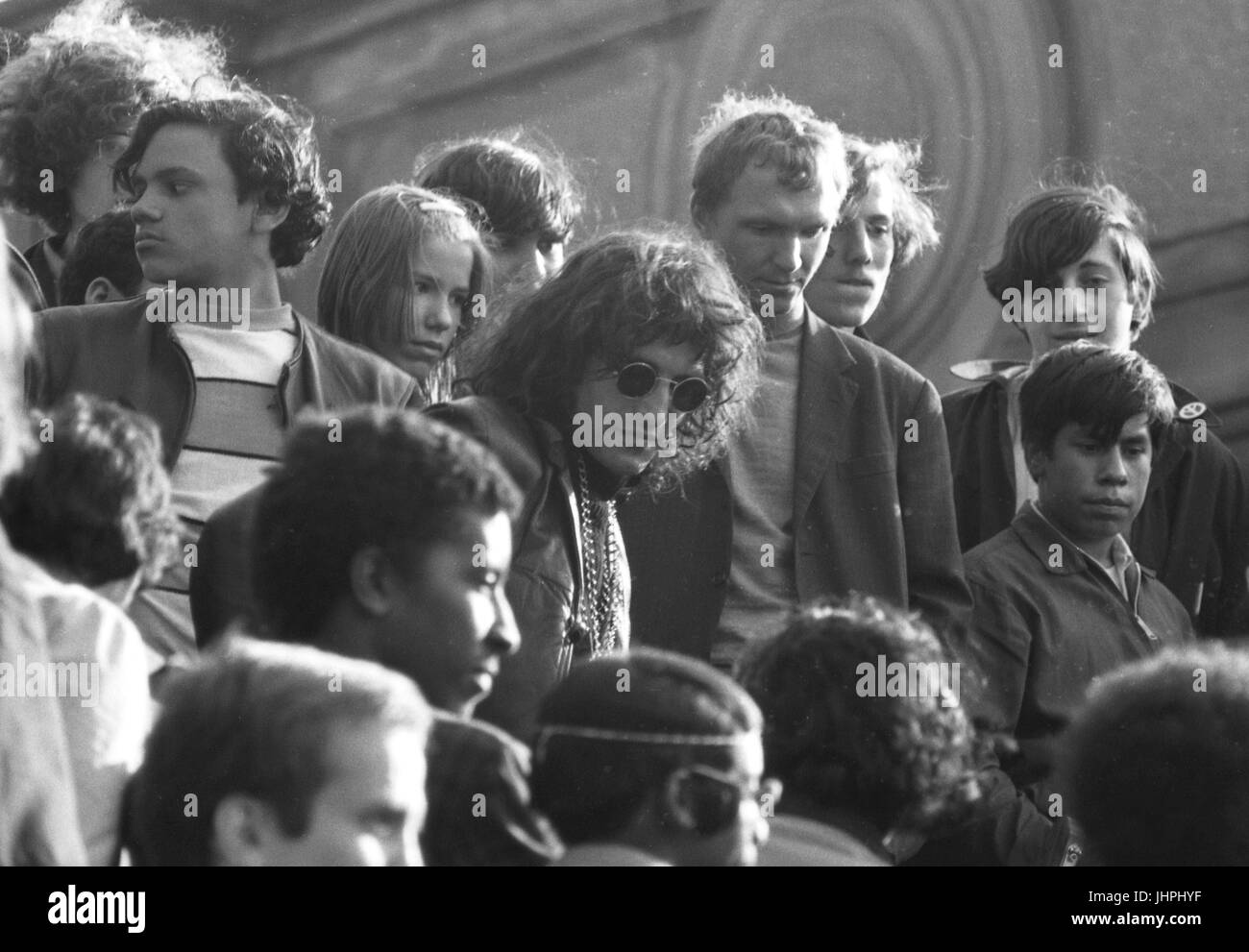 David Peel (mit Brille) im Central Park 1969 Stockfoto