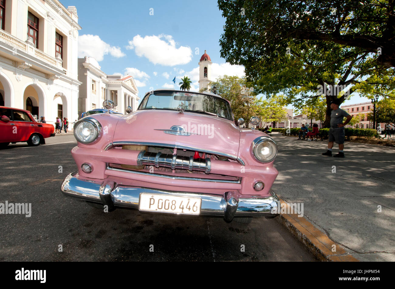 1953 Plymouth Cabrio in sehr gutem Zustand in Cienfuegos, Kuba Stockfoto