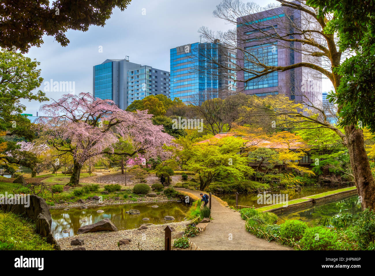 Die Koishikawa Kōrakuen Gärten in Bunkyo, Tokio, Japan. Stockfoto