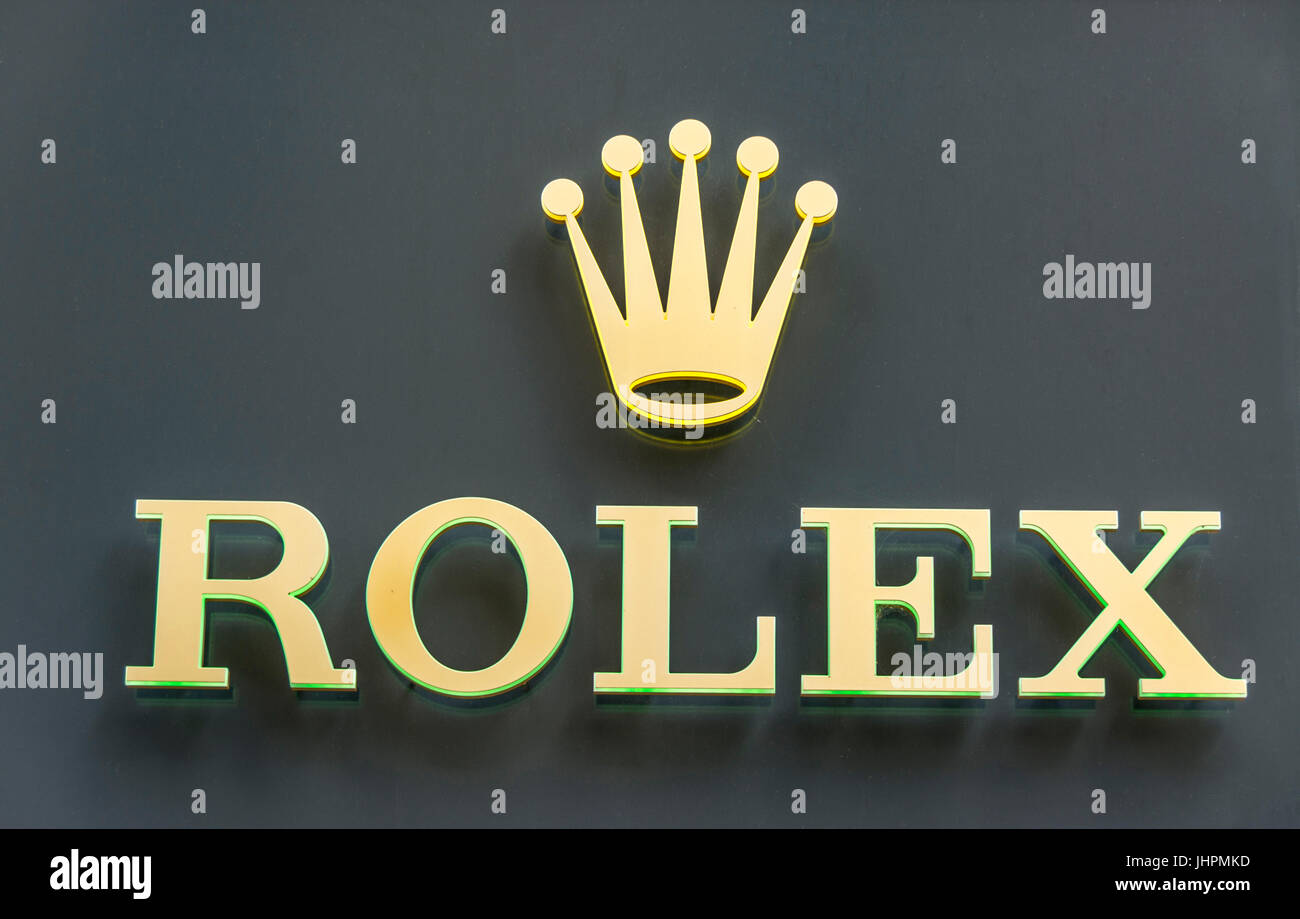 Rolex Zeichen. Schweiz Stockfotografie - Alamy