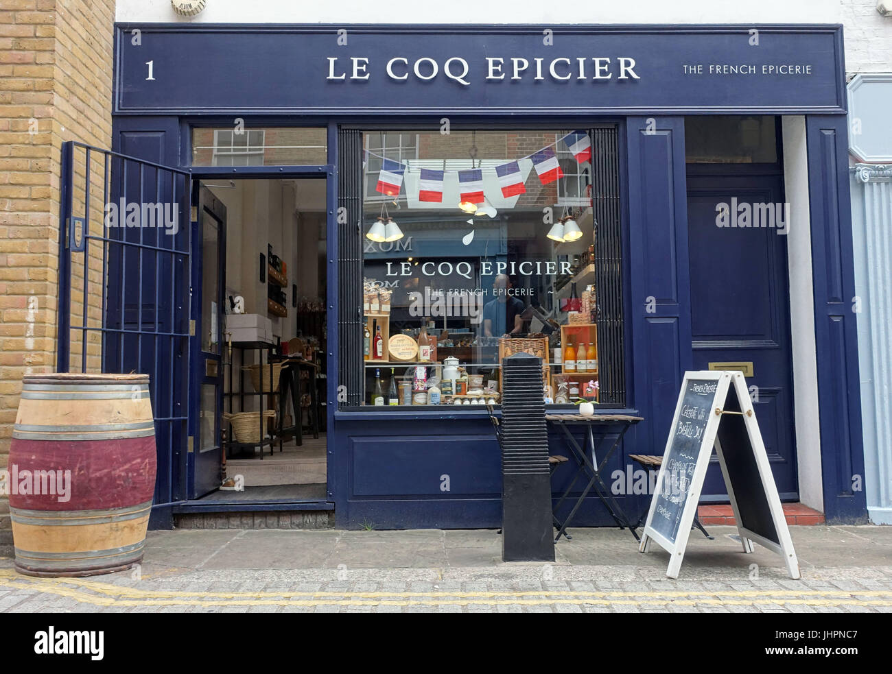 Le Coq Epicier französische Feinkost in Islington, London Stockfoto