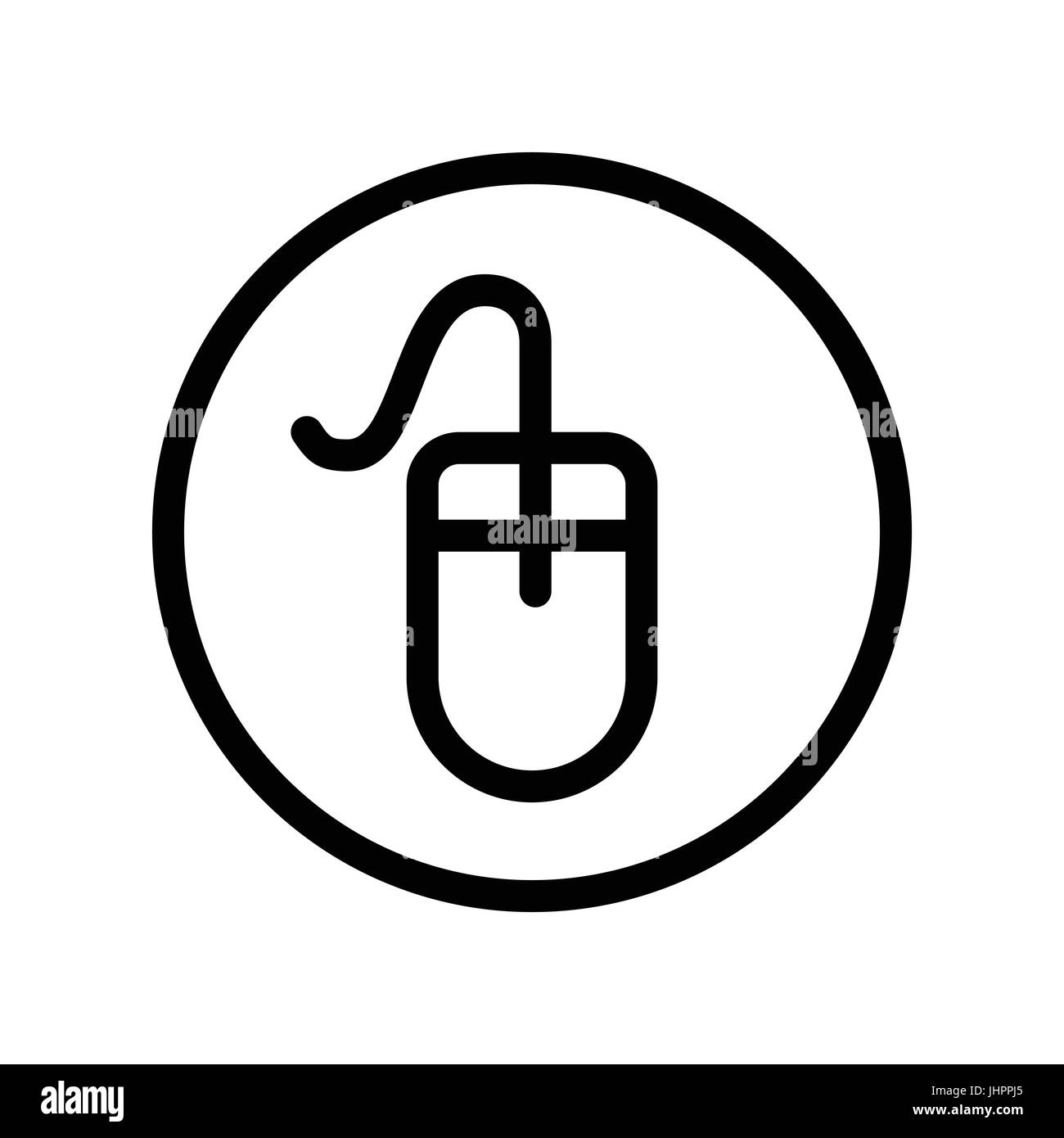 Computer-Maus-Symbol, Wahrzeichen auf Transparenzraster.  Vektor Designikonen. Stock Vektor