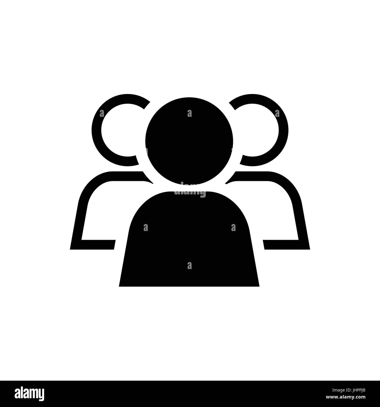 Personen-Symbol, Wahrzeichen auf Transparenzraster.  Vektor Designikonen. Stock Vektor