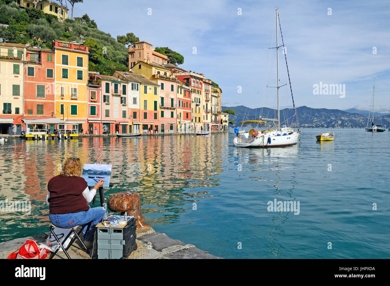 Portofino - Liguarian Hafen Ferienort, Ligurien, Italien Stockfoto