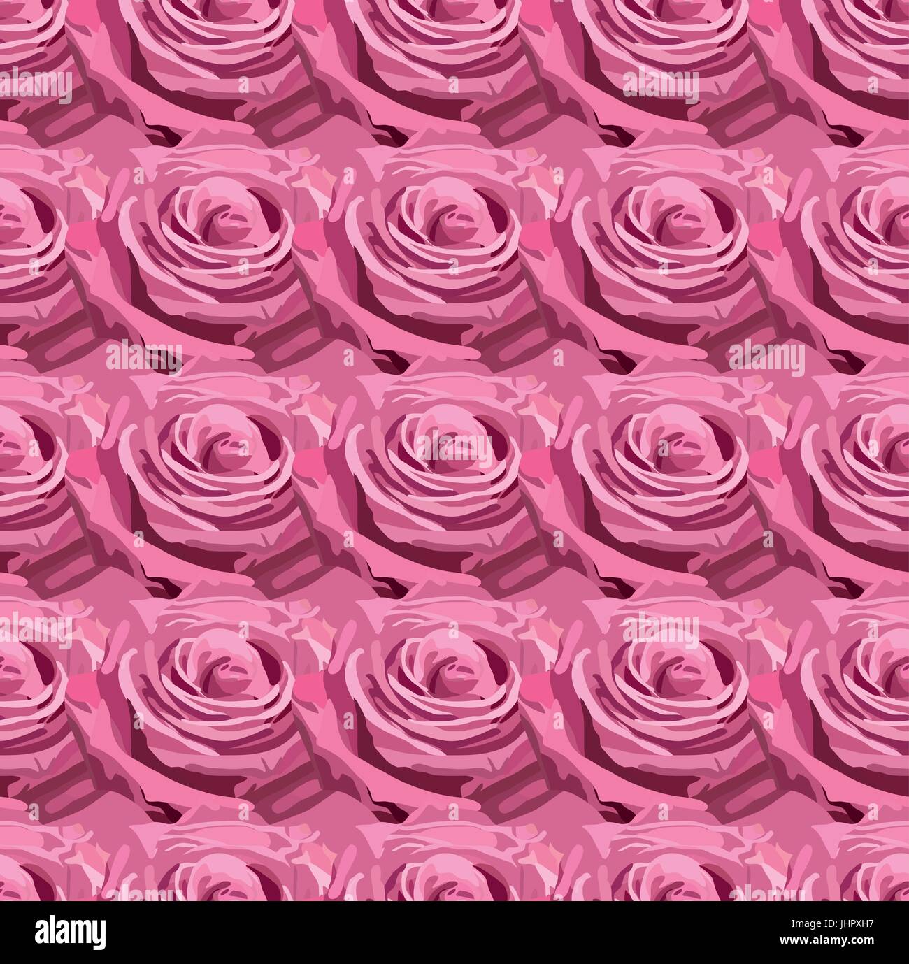 Vektor-Musterdesign Rosa Lavendel Rose Gartenblumen Elegant, floral Aquarell Illustration Design für Papier Hintergrund und Textile Kunst. CREA Stock Vektor