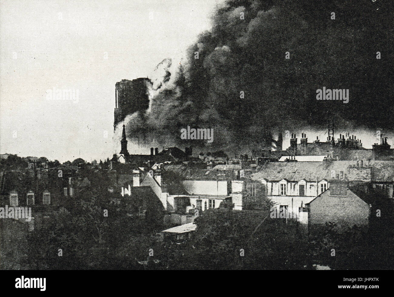 Bombardierung von Rheims Kathedrale, 1914 Stockfoto