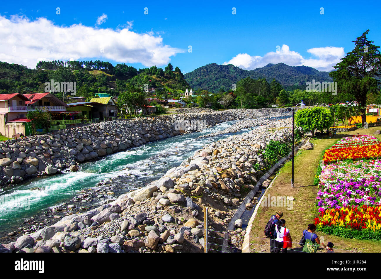 Rio-Caldera in Boquete Chiriqui neben fair Grounds Coffee, Hochland Panamas Stockfoto