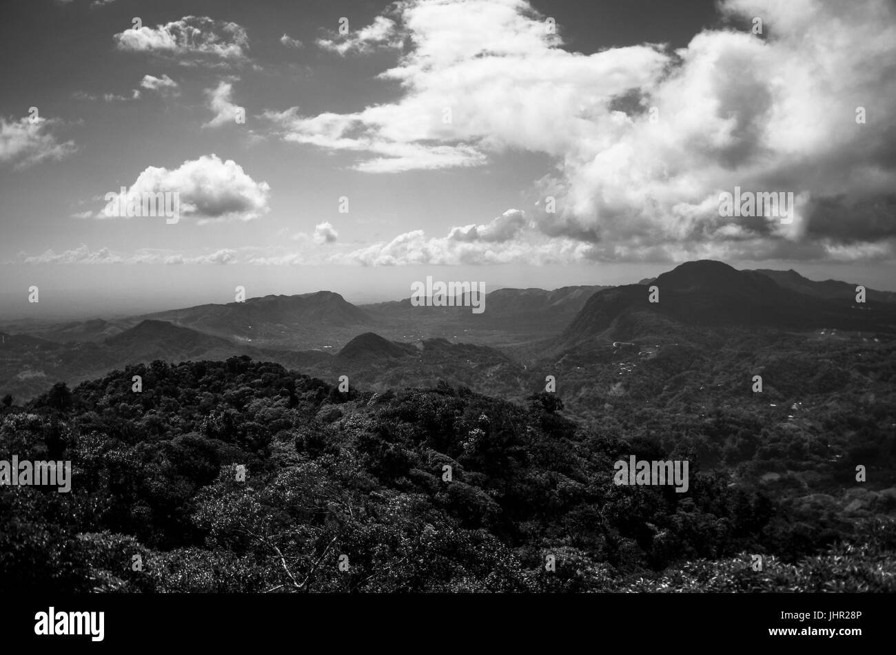 El Valle Bild in schwarz / weiß Stockfoto