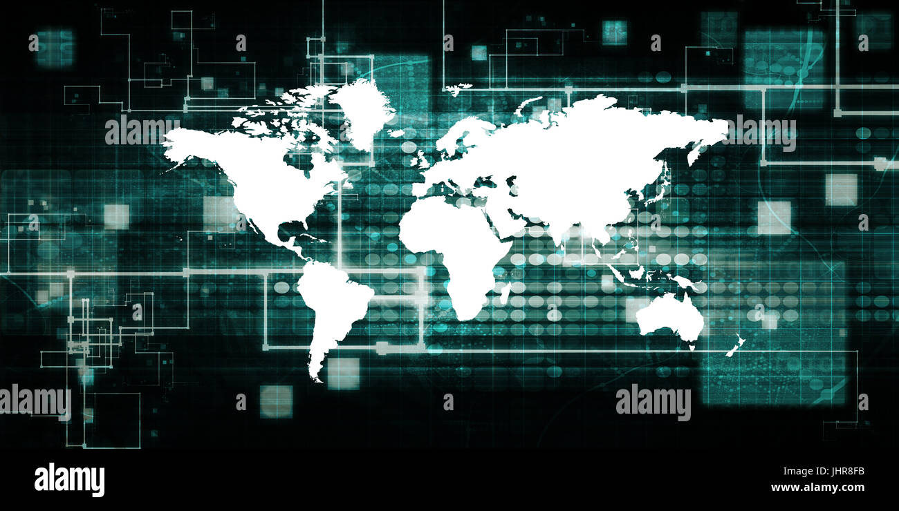 Internationale Logistik und Supply Chain-Konzept Hintergrund Stockfoto