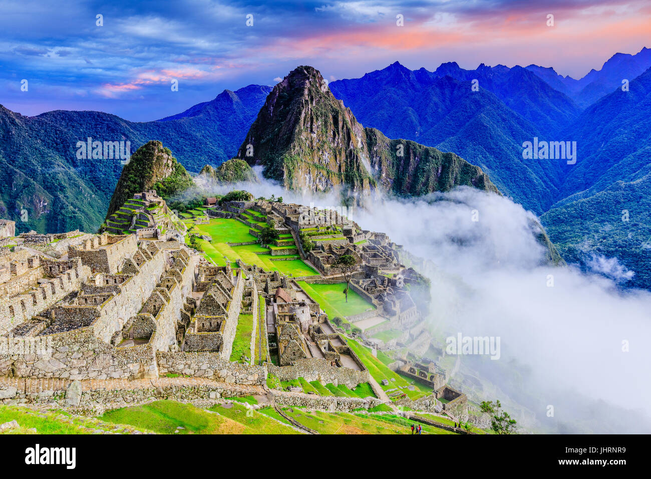 Machu Picchu, Peru. UNESCO-Weltkulturerbe. Eines der neuen sieben Weltwunder Stockfoto
