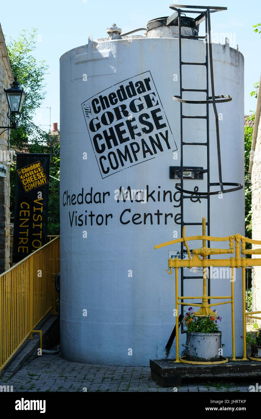 Cheddar-Käse machen Besucherzentrum im Dorf Cheddar Stockfoto