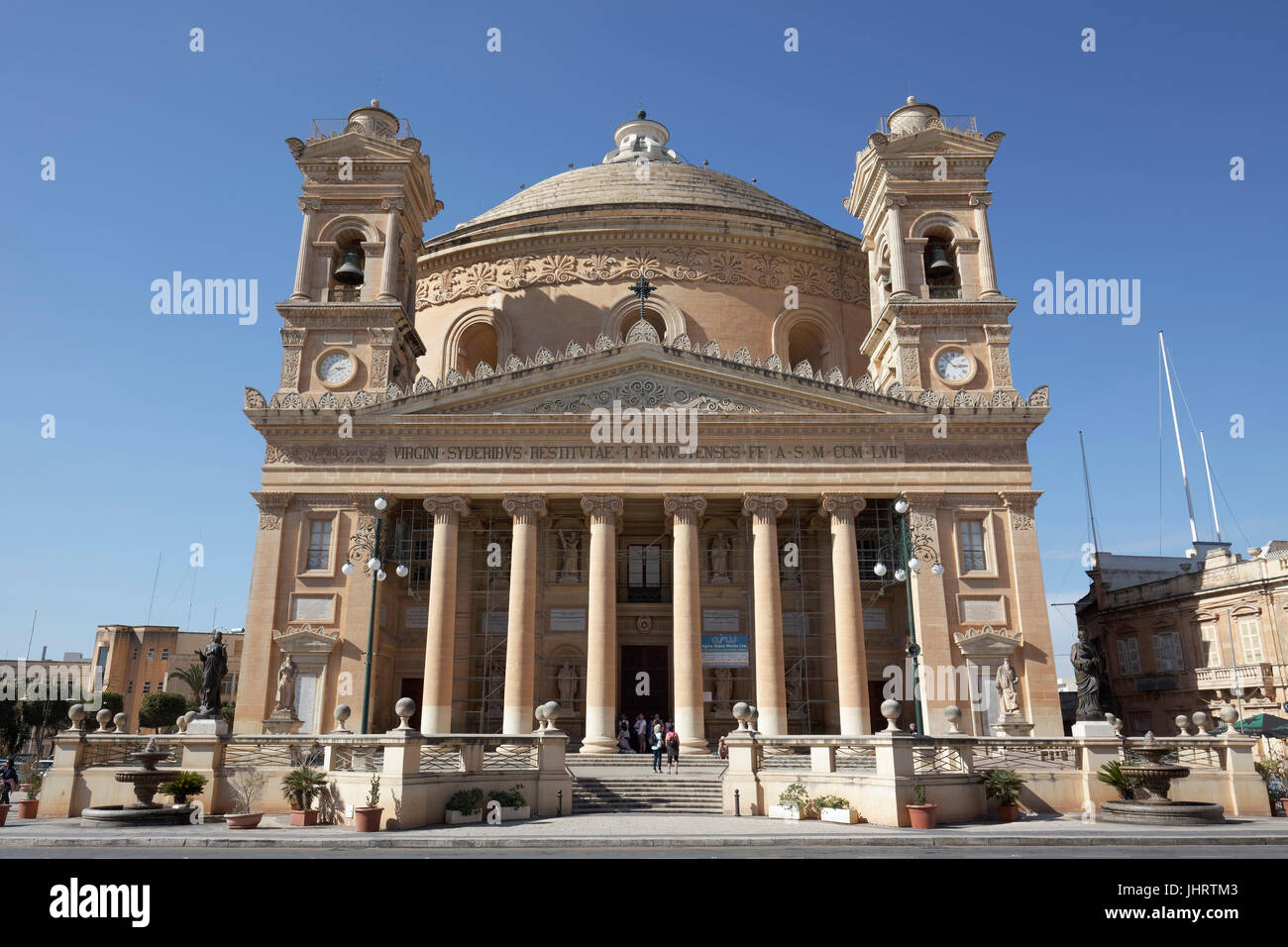 Kirche der Himmelfahrt der Jungfrau Maria Rotunda von Mosta, Mosta, Malta Stockfoto