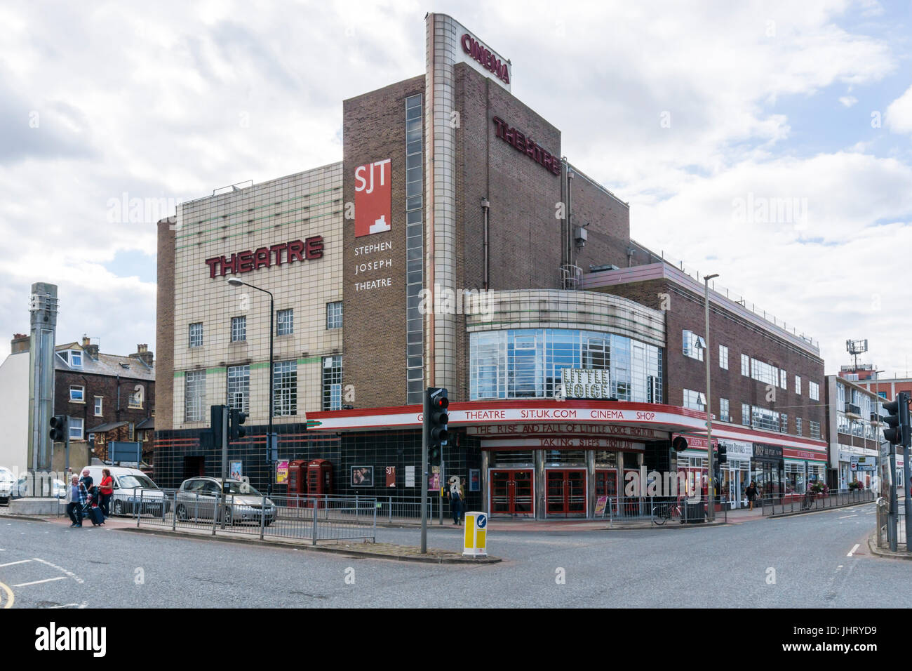 Stephen Joseph Theatre hat das Gebäude eines ehemaligen Odeon Kinos in Scarborough seit Eröffnung am Standort im Jahr 1996 besetzt. Stockfoto