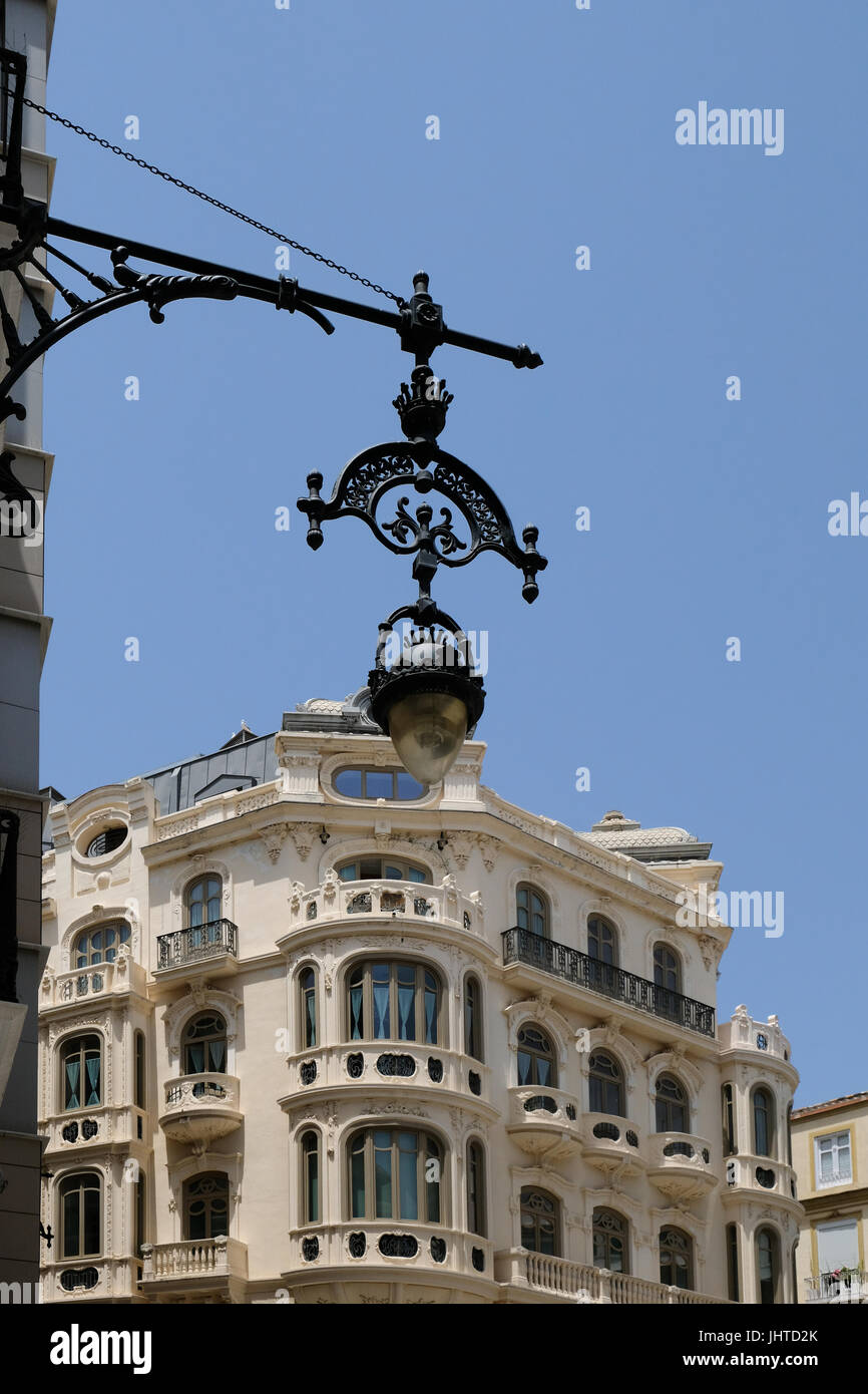 MALAGA, Andalusien/Spanien - Juli 5: Blick auf das Stadtzentrum von Malaga Costa Del Sol Spanien am 5. Juli 2017 Stockfoto