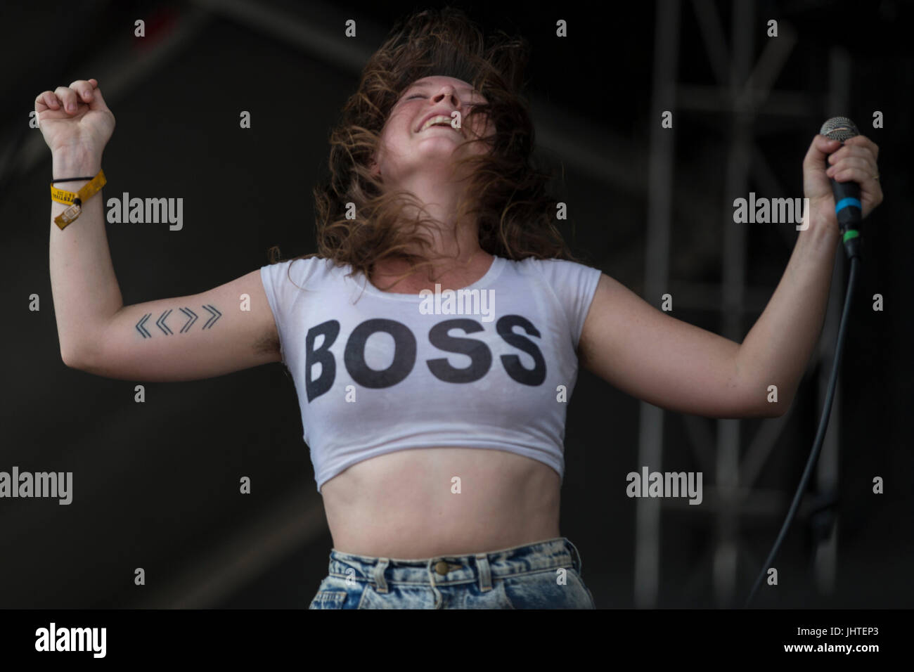 Sylvan Esso führt Tag zwei sloss Fest, Birmingham, Alabama Stockfoto