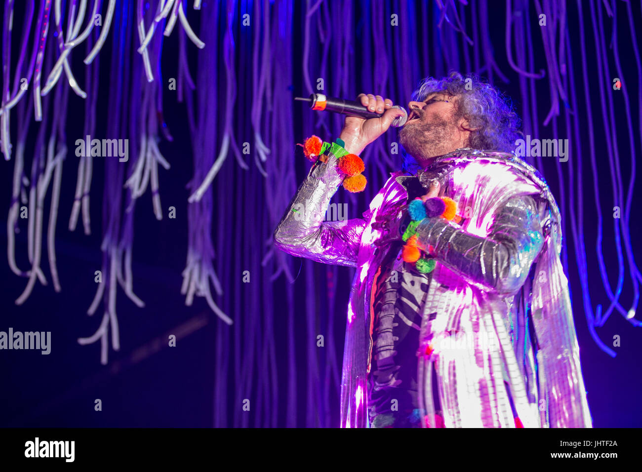 Wayne Coyne und die Flaming Lips führen am Tag zwei der Sloss Fest in Birmingham, Alabama Stockfoto