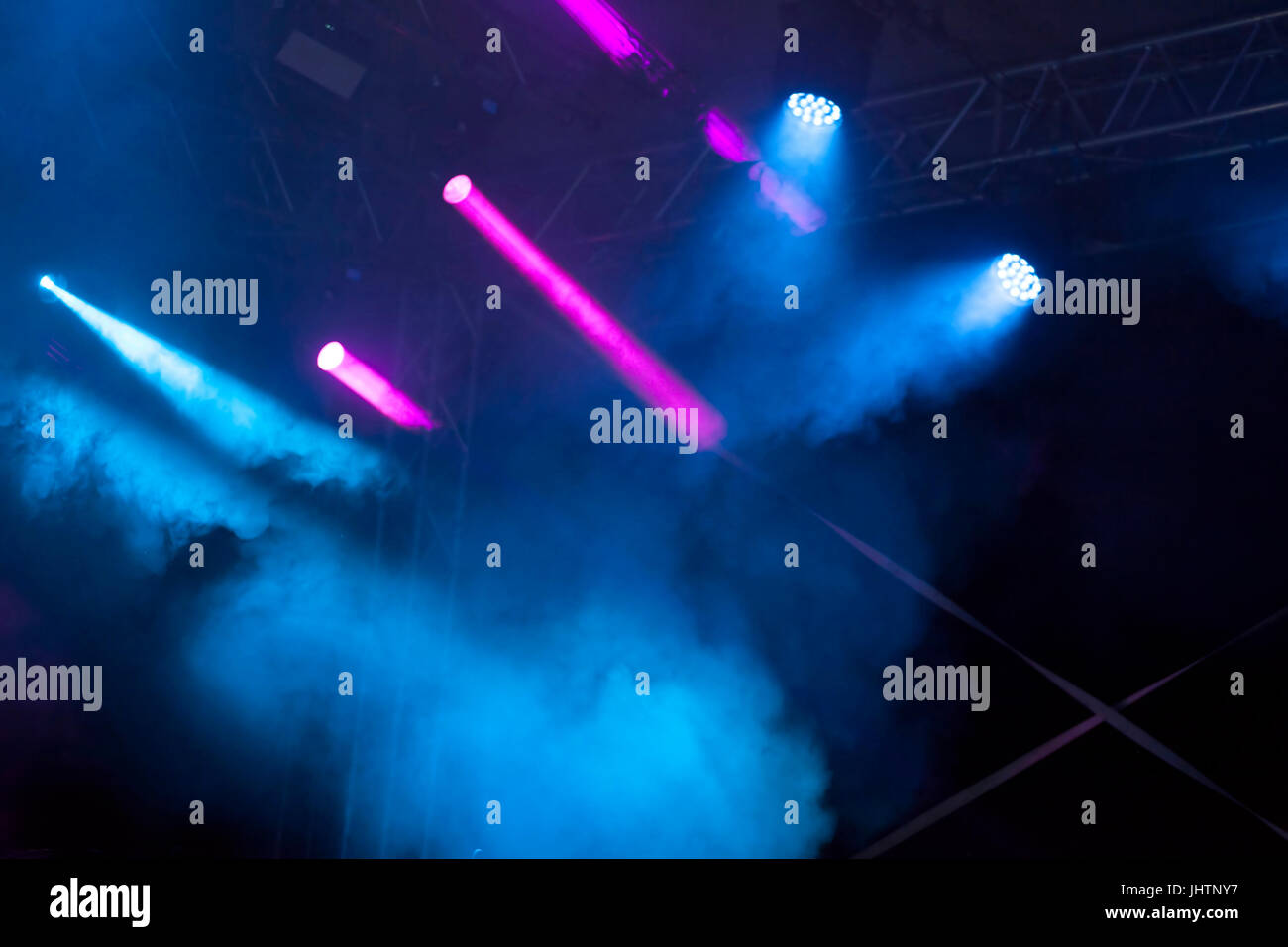Bunte Bühnenbeleuchtung Stockfoto