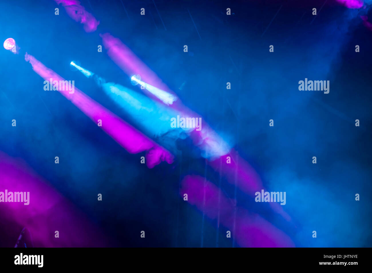 Bunte Bühnenbeleuchtung Stockfoto