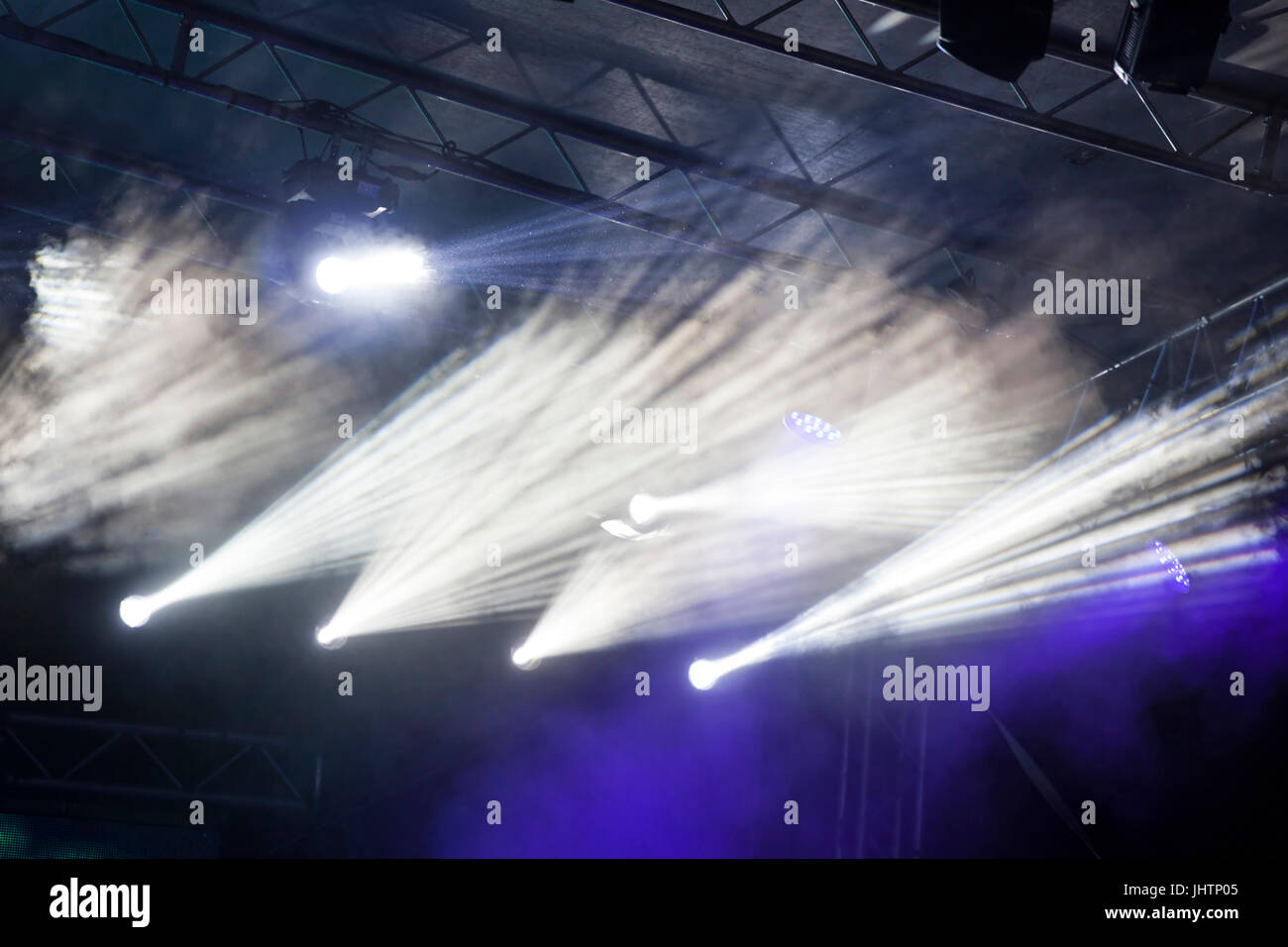 Bunte Bühnenbeleuchtung Stockfoto