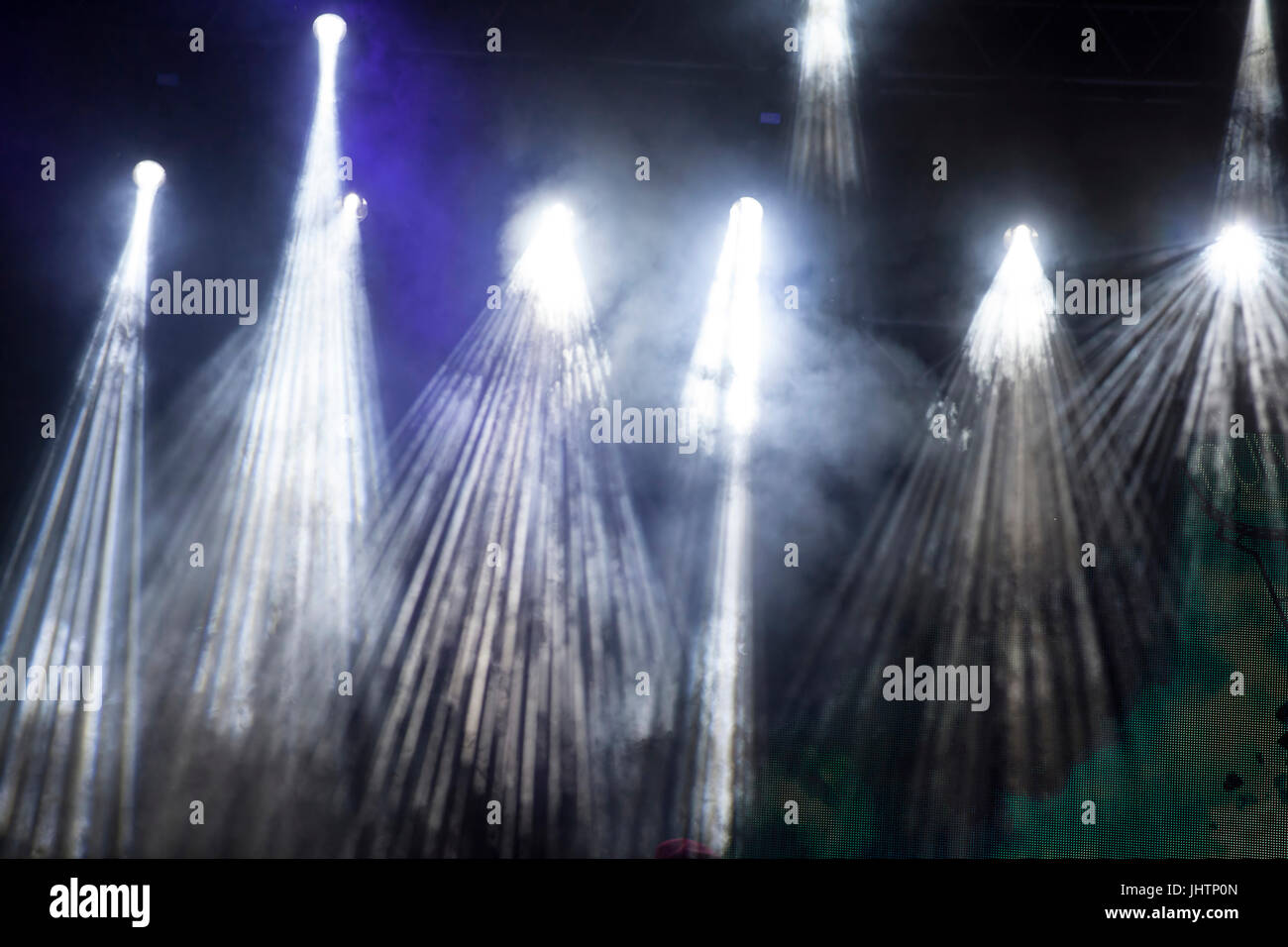 Bunte Bühnenbeleuchtung Stockfoto