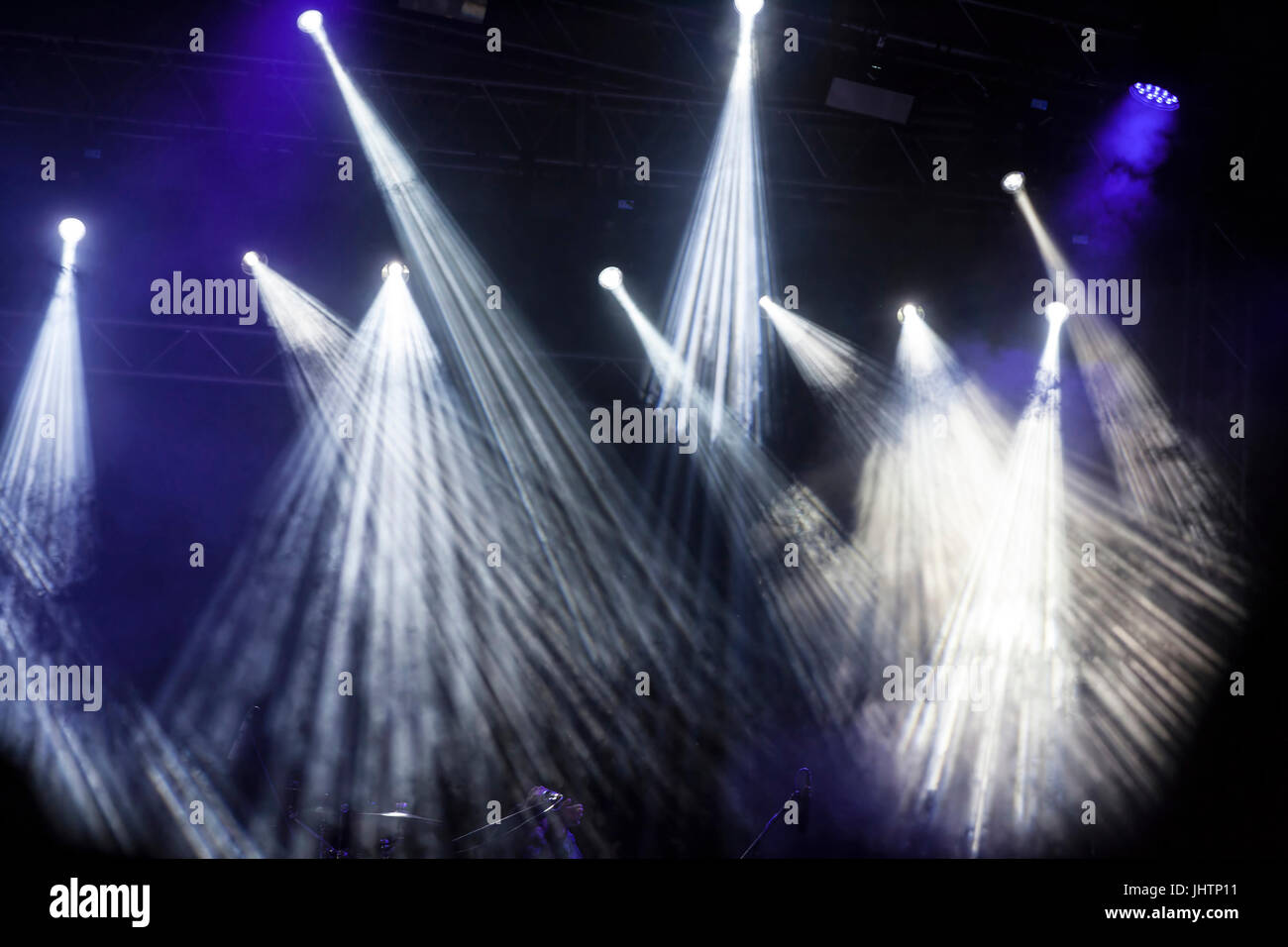 Bunte Bühnenbeleuchtung Stockfoto