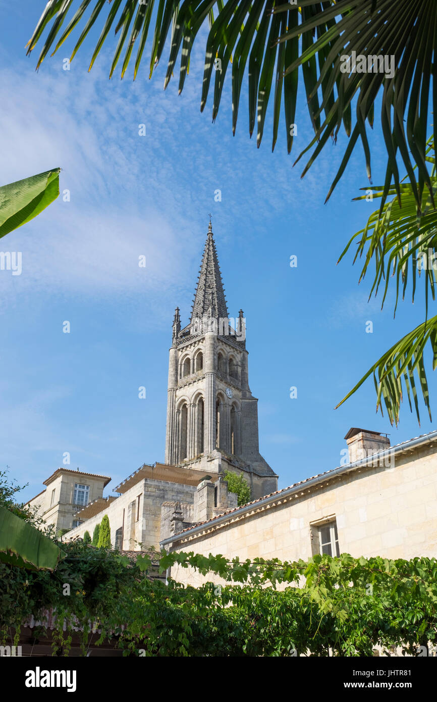 Die Skyline von St Emilion Frankreich Stockfoto