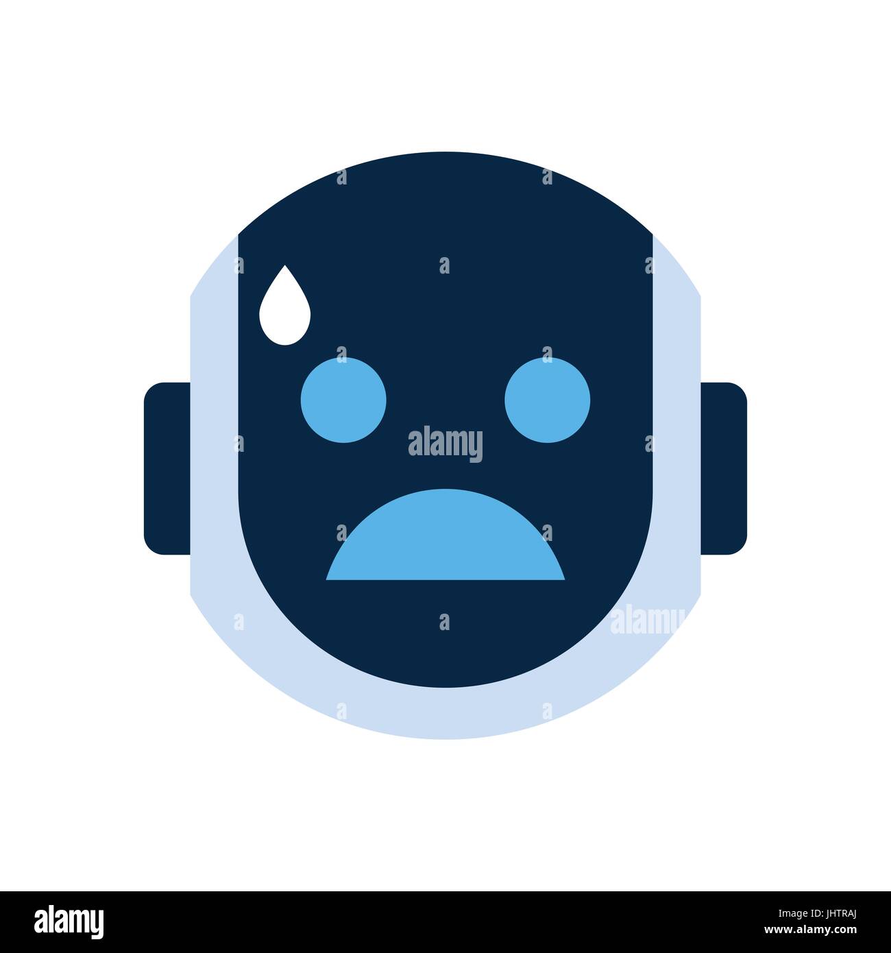 Roboter Gesichtssymbol schockiert Gesicht Emotion Roboter Emoji Stock Vektor