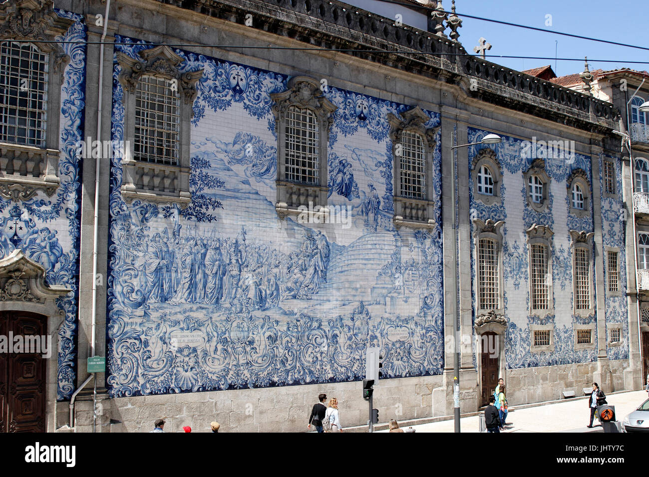 Azulejos bedeckt Do Carmo Kirche Stockfoto