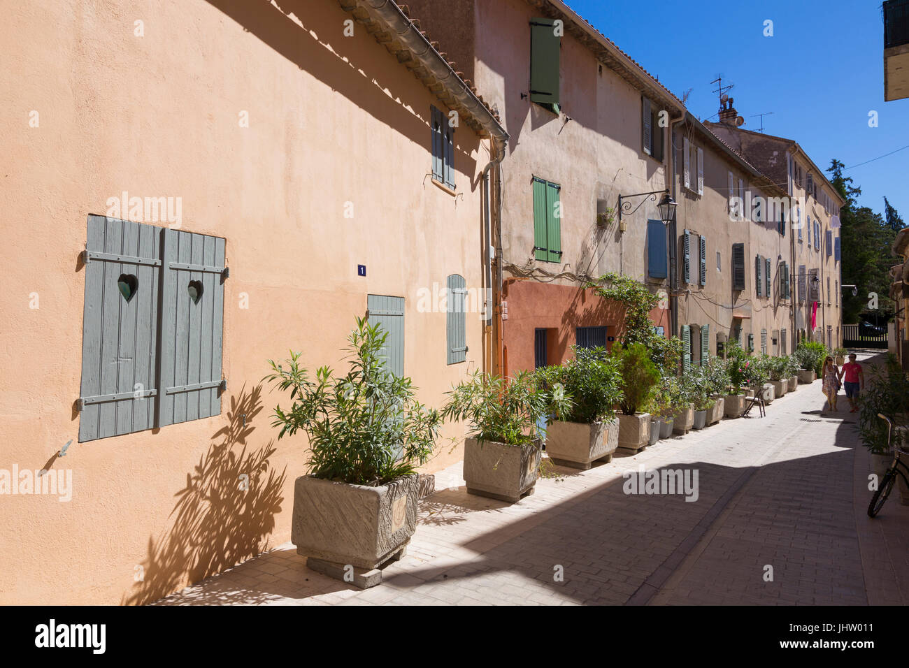 Ruhigen Gassen der Altstadt von Saint-Tropez Stockfoto