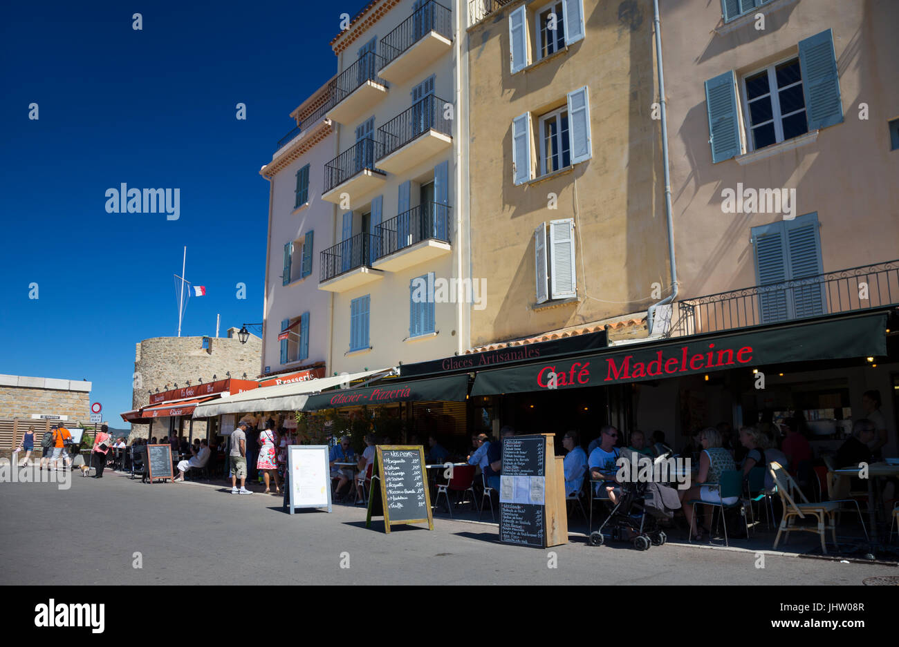 Quai Jean Jaures, Saint-Tropez, Frankreich Stockfoto