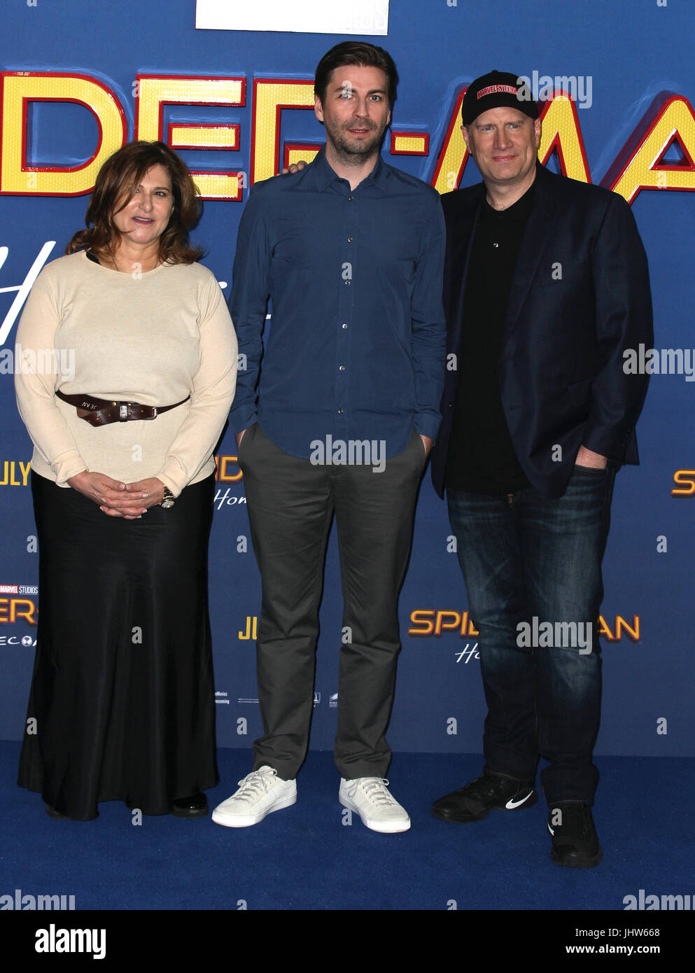 "Spider-Man: Homecoming" Fototermin statt Schinken Hof Hotel Soho mit: Jon Watts, Amy Pascal, Kevin Feige Where: London, Vereinigtes Königreich bei: Kredit-15. Juni 2017: Mario Mitsis/WENN.com Stockfoto