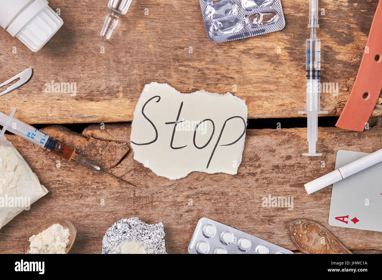 Wie Drogensucht überwunden zu. Stockfoto