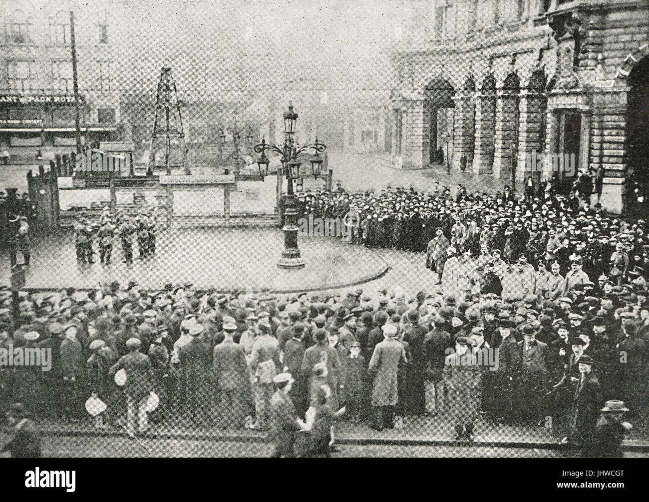 Deutsche Band spielen täglich im besetzten Antwerpen Stockfoto