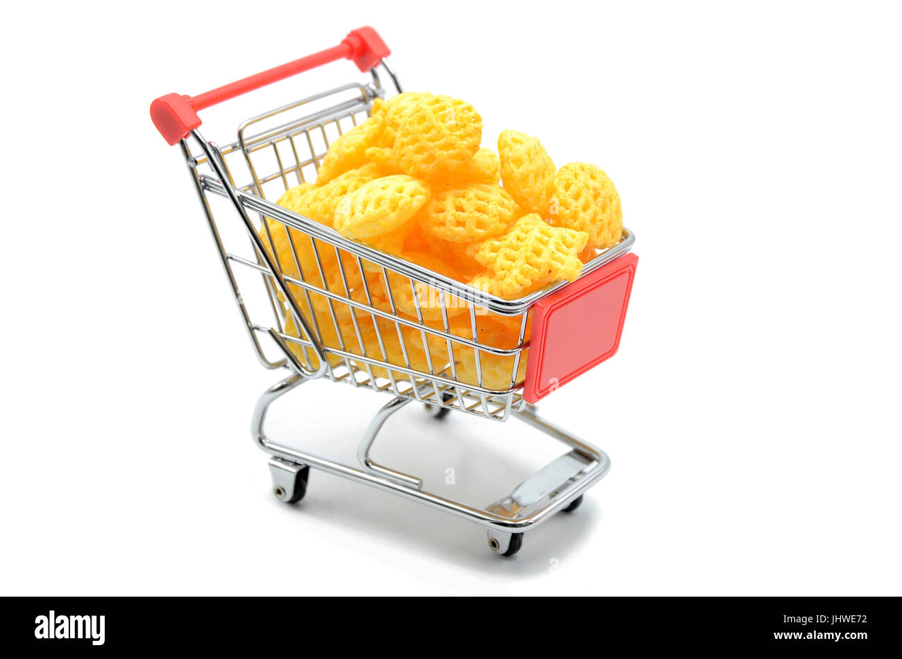 Shopping Cart-Schlange Stockfoto