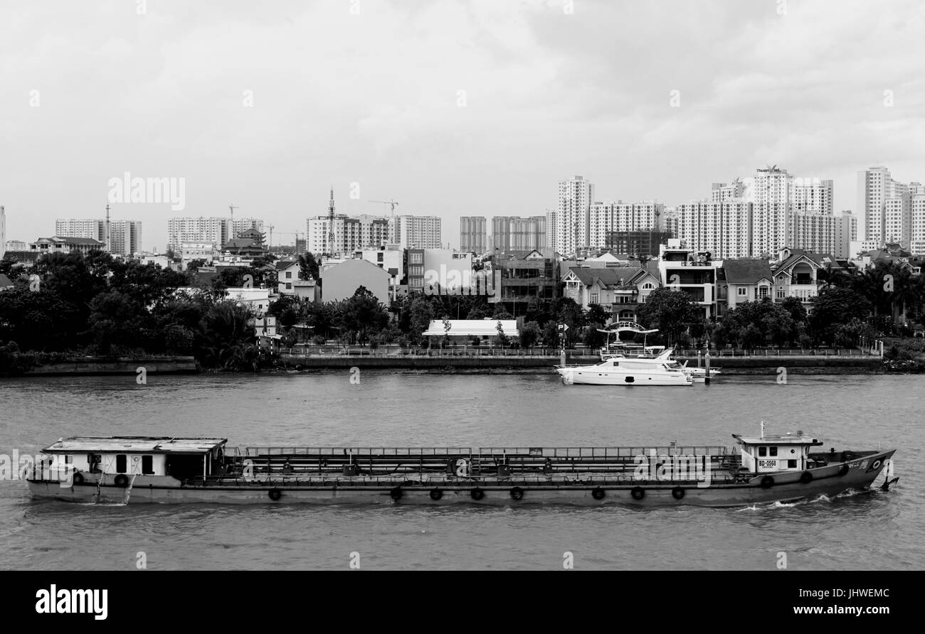 Saigon-Fluss - Boot Bezirk 2 Stockfoto