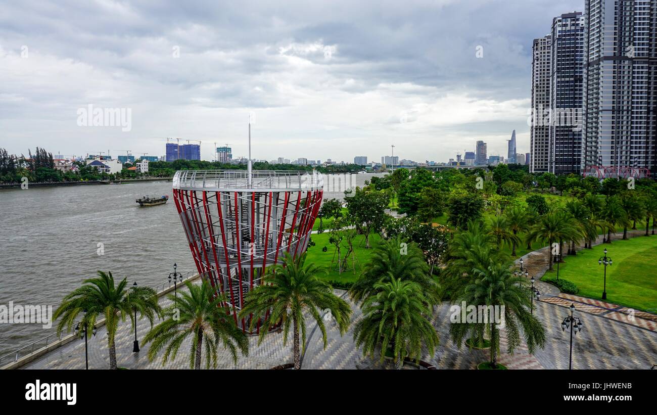 Saigon-Fluss - Boot Bezirk 2 Stockfoto