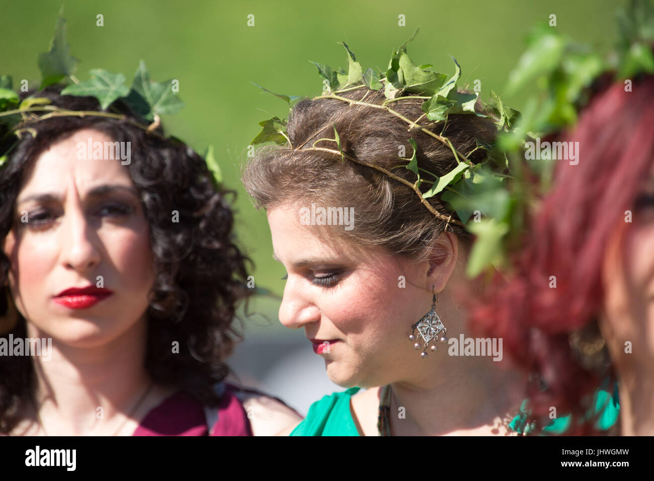 Roma, 21. April 2017, Feier Fot Geburt von Rom 2017 in Circo Massimo von Gruppo Storico Romani gemacht Stockfoto