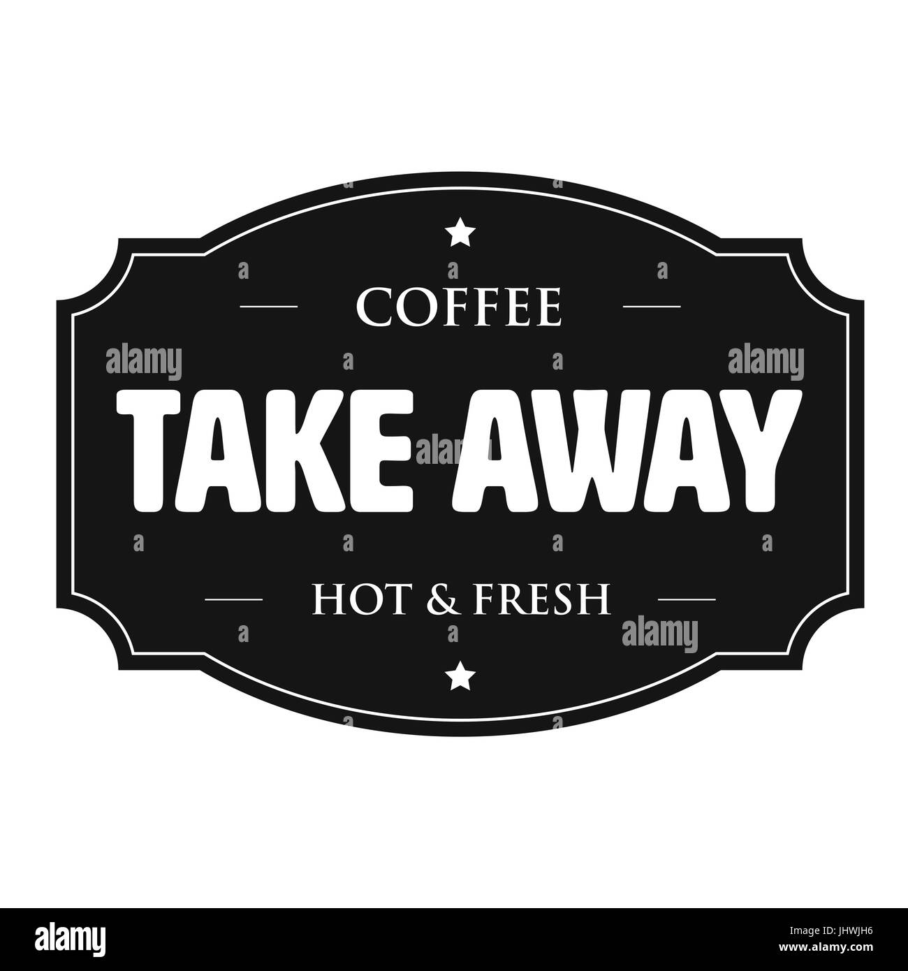 Kaffee zum Mitnehmen Vintage Stempel Vektor Stock Vektor