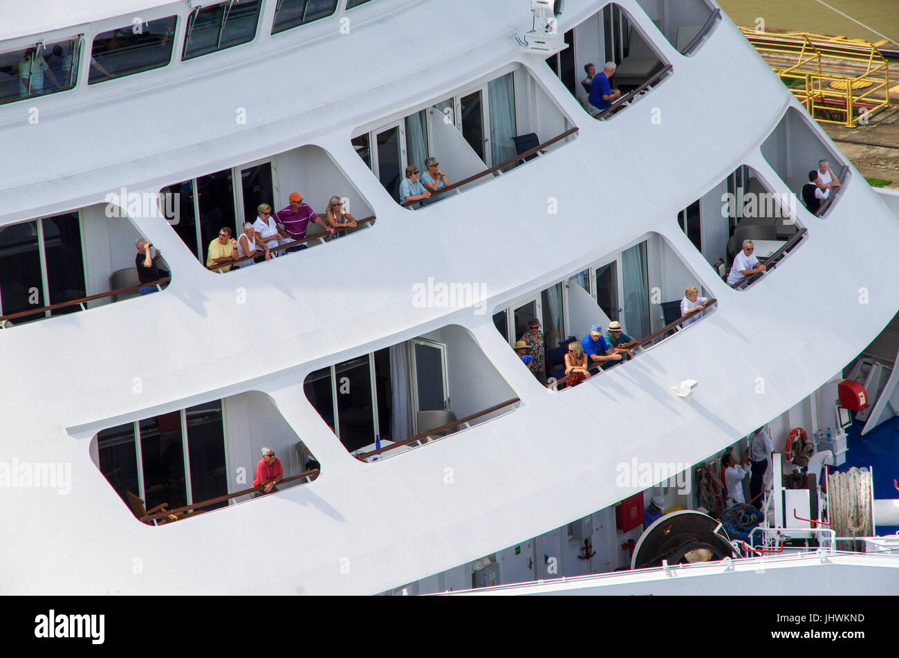 Die MS Regatta-Kreuzfahrtschiff von Oceania Cruises im Panamakanal Stockfoto