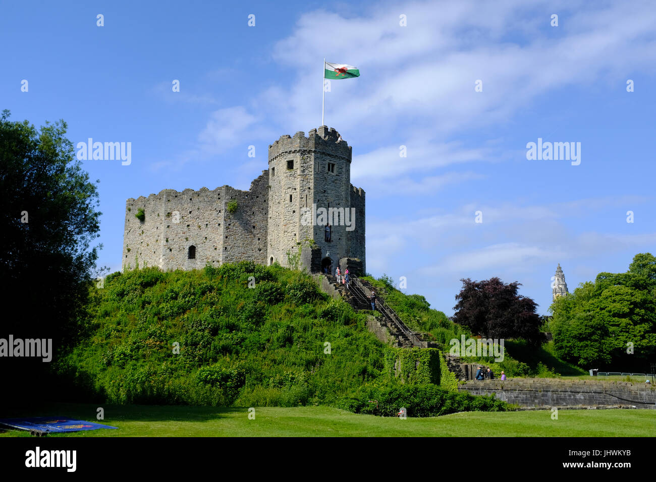 Schloss von Cardiff in Cardiff, Wales, UK Stockfoto