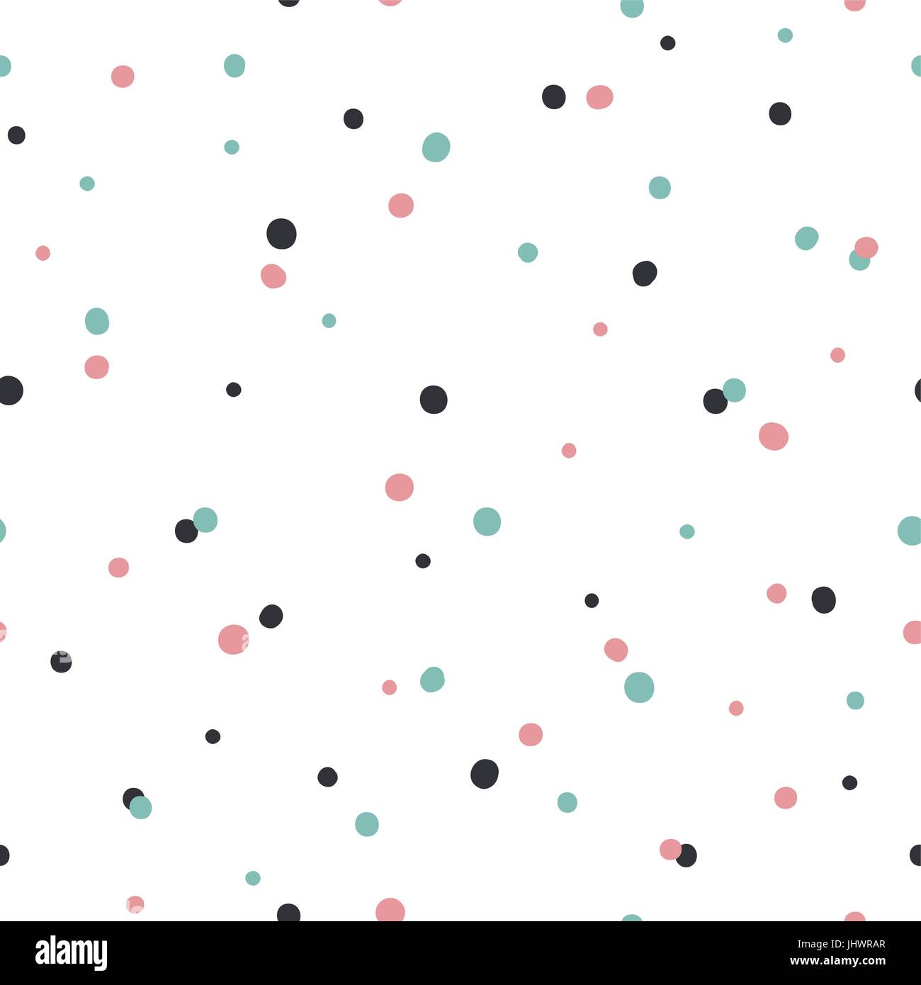 Abstrakte nahtloses Muster auf weißem Hintergrund mit schwarzen und goldenen und grünen chaotische Dots.Vector Vorlage für Verpackungsdesigns und Einladungskarten Stock Vektor