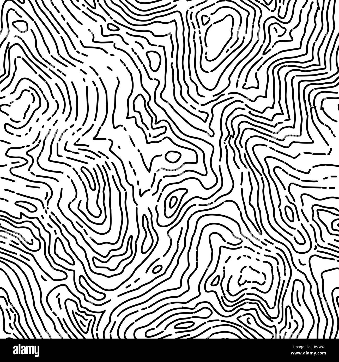 Nahtlose topographische Reliefkarte Muster. Vektor nahtlose Hintergrund. Stock Vektor