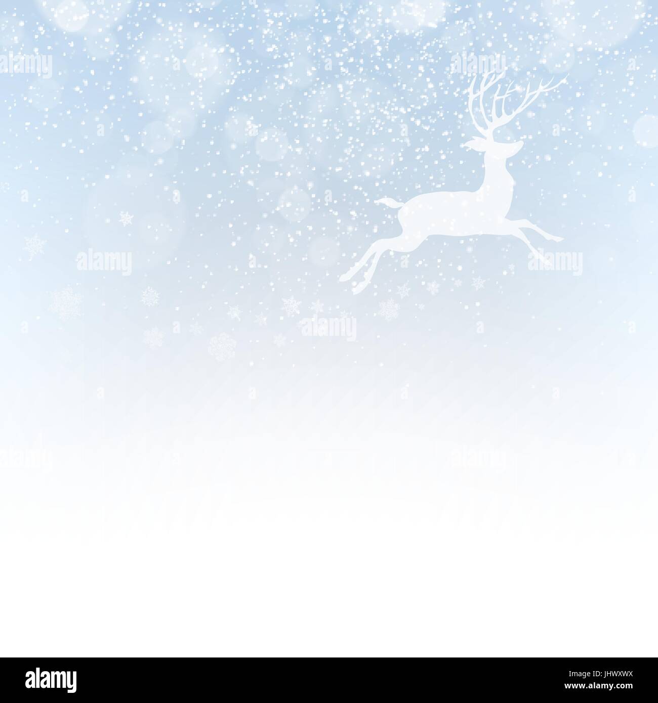 Weihnachten Hirsch auf Schneefall Hintergrund. Isolierte Weihnachten Hintergrund. Zusammenfassung Hintergrund Neujahr Stock Vektor