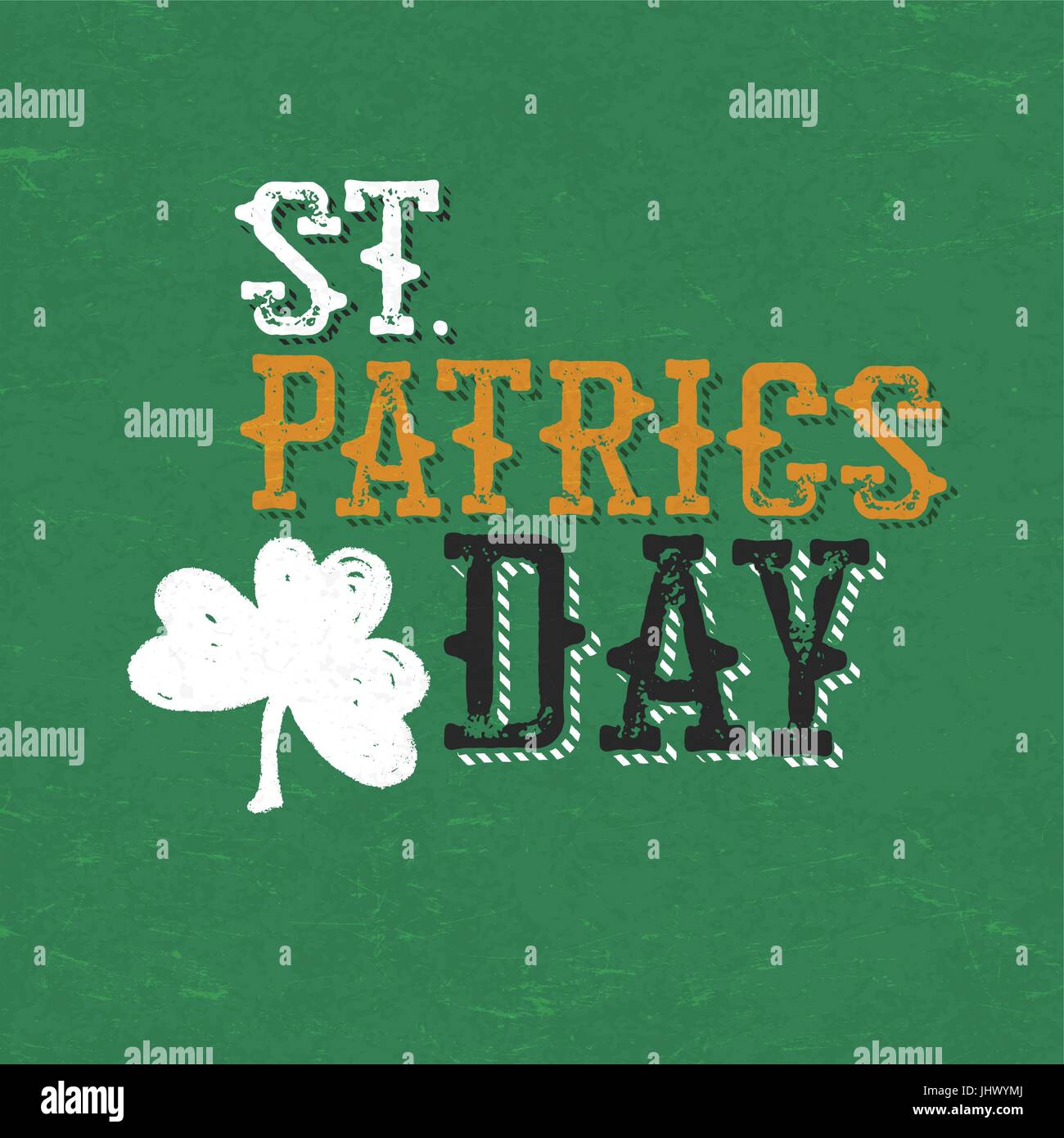 Vintage typografische Gestaltung für St. Patricks Day. Stock Vektor