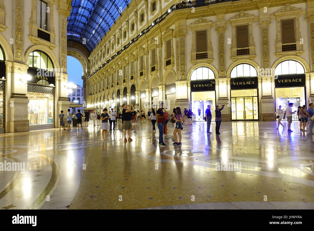 Galleria Vittorio Emanuele II, Mailand, Italien Stockfoto