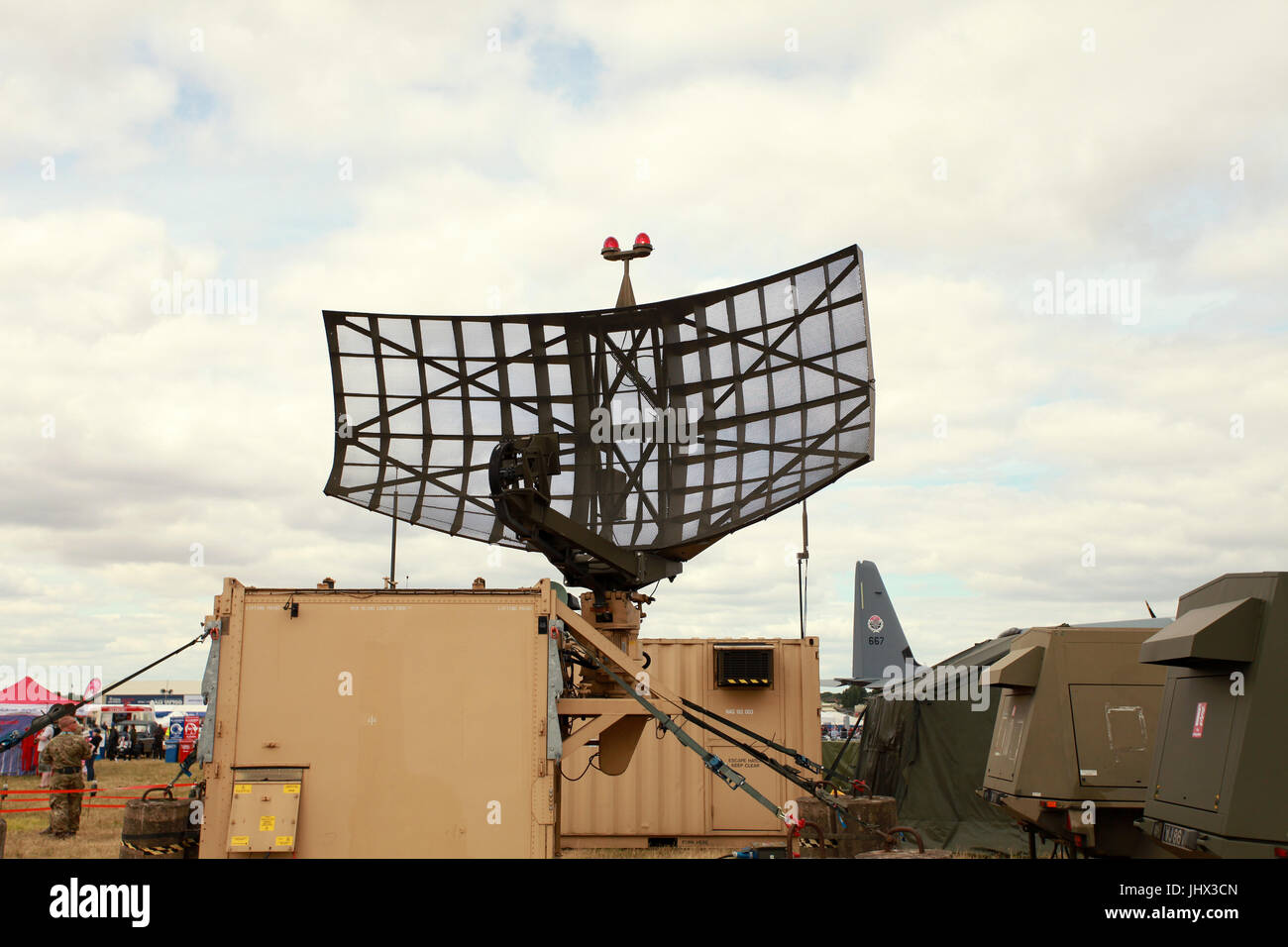 Mobile militärische Radar-system Stockfoto