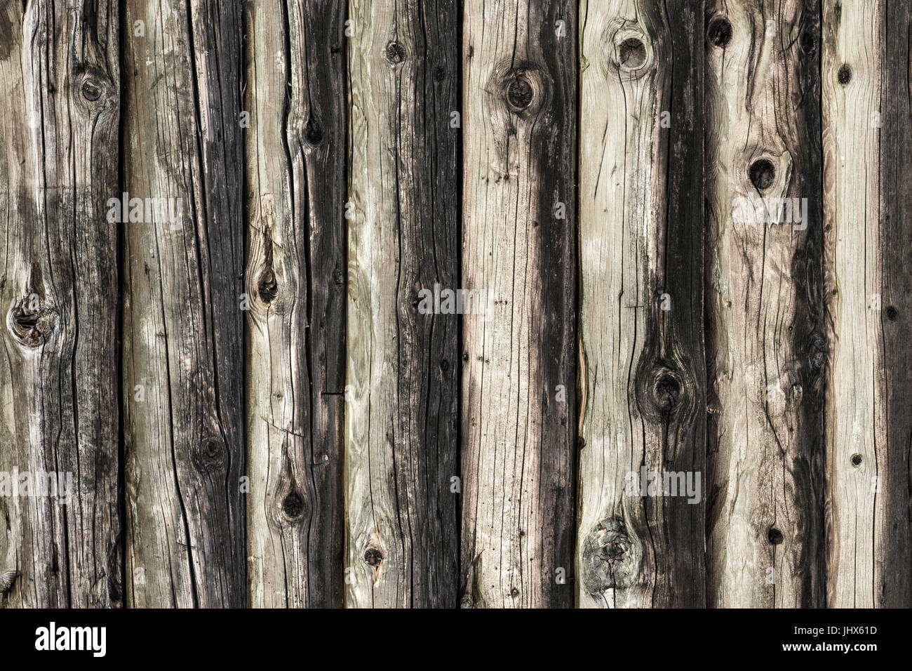 Natürliche braun Blockhaus Holz Wand. Wand Textur Hintergrund Muster. Stockfoto