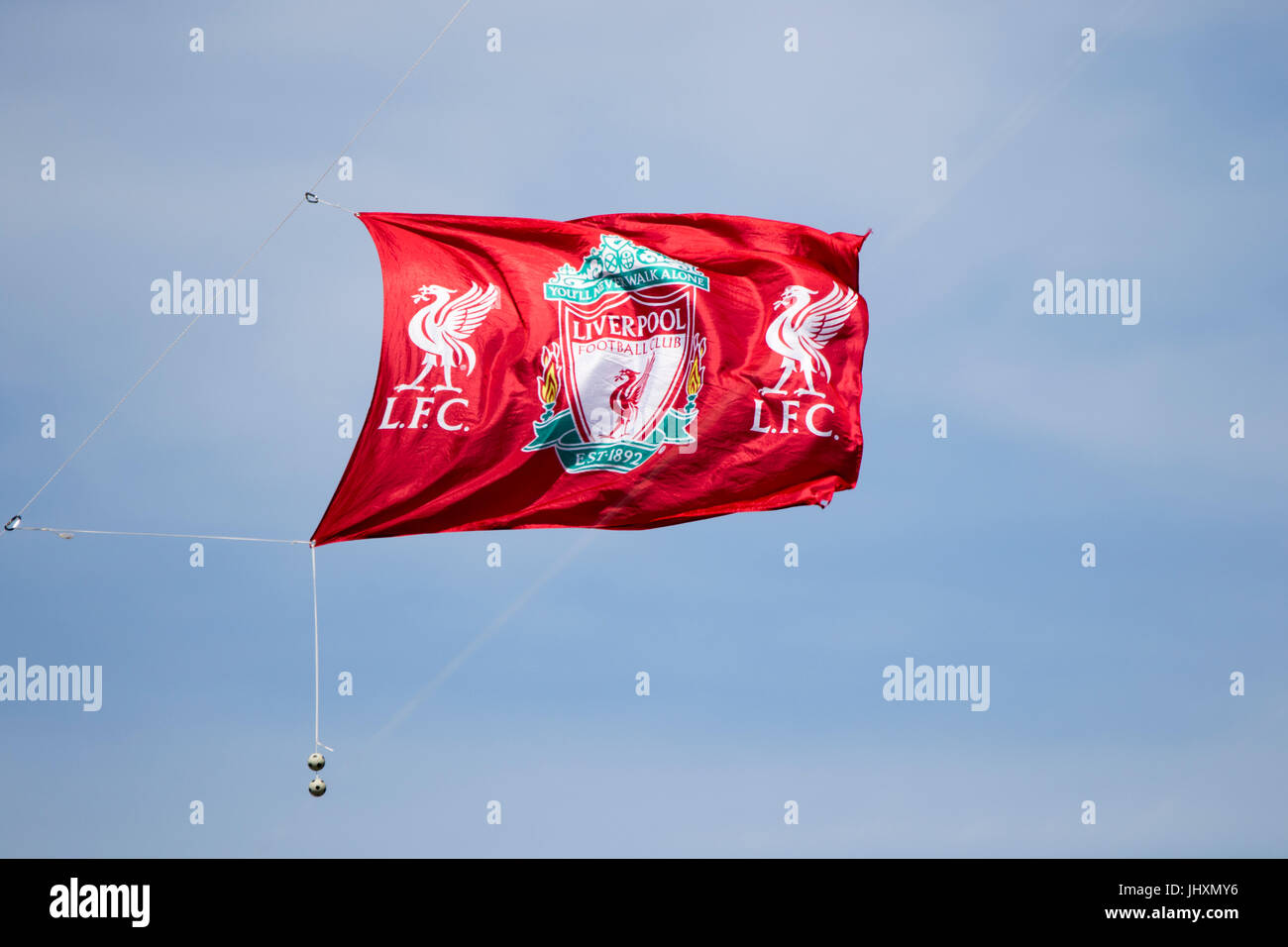 Einzelne Kites auf Crosby Strand, Merseyside, UK Stockfoto